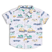 Boys White Collar Half Sleeve Shirt