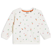 Boys White Round Neck Full Sleeve Sweat Shirt
