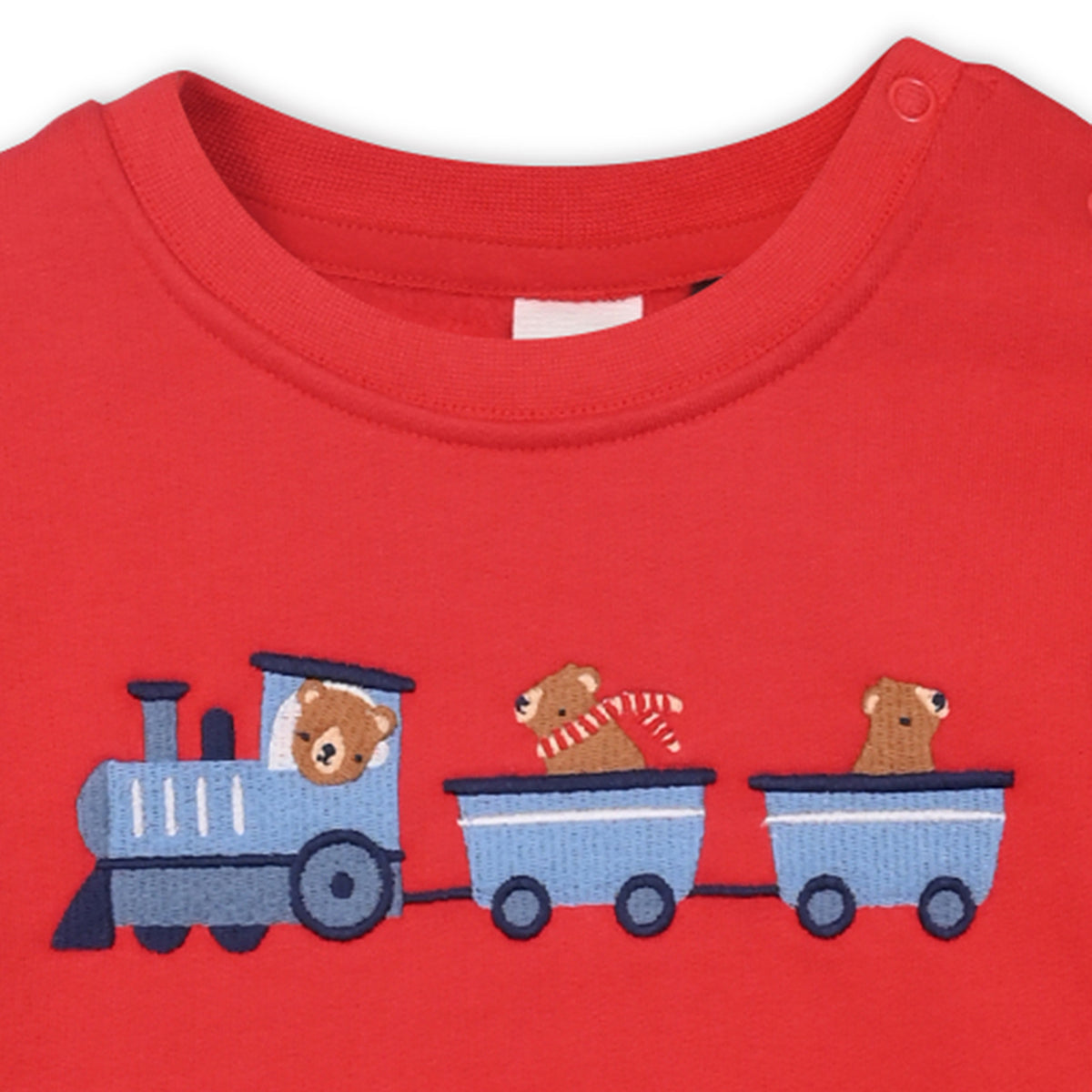 Red Baby Boys Round Neck Full Sleeve Sweat Shirt
