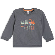 Boys Navy Blue Round Neck Full Sleeve Sweat Shirt