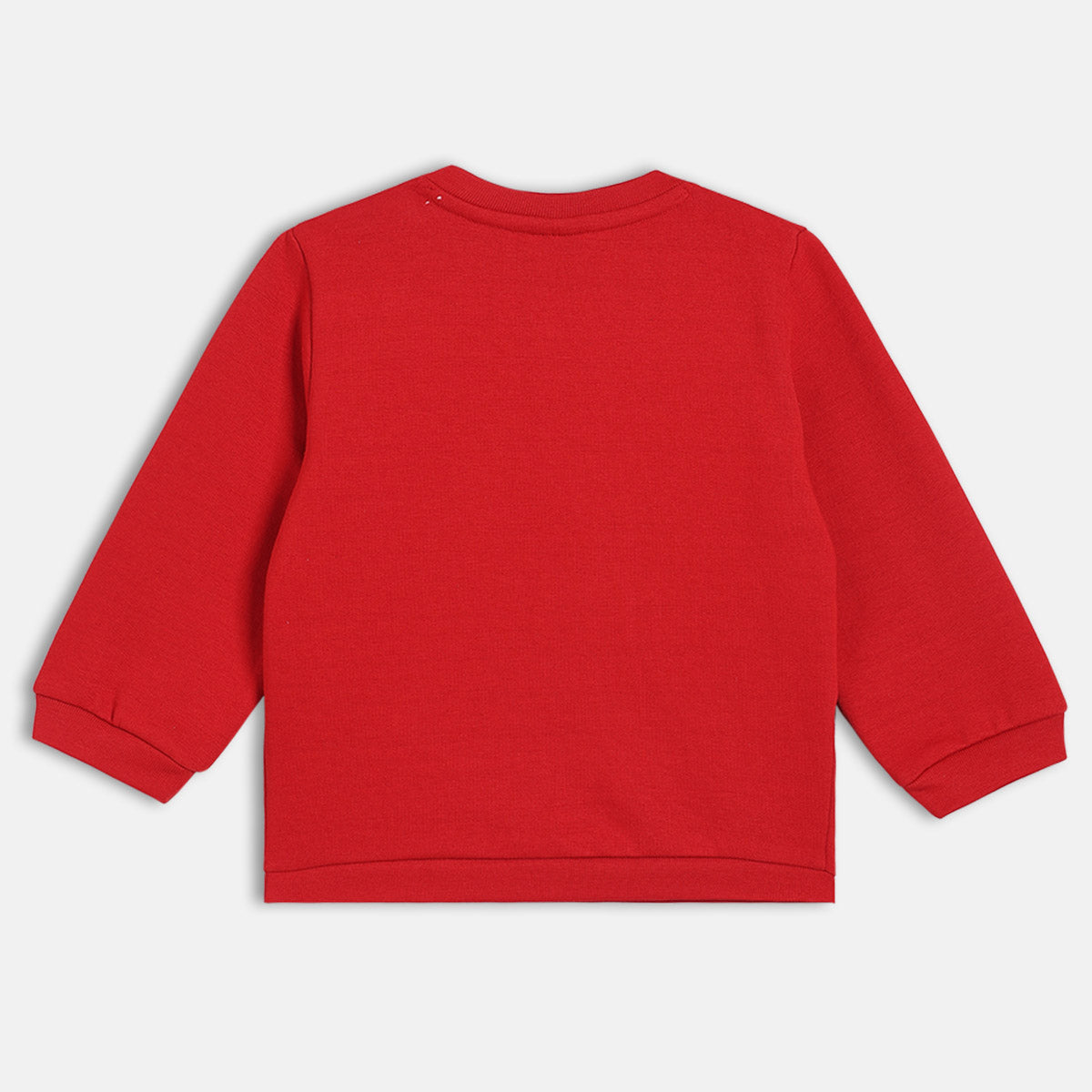 Boys Cotton Full Sleeves Animal Printed Sweatshirt - Red