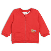 Red Baby Boys Round Neck Full Sleeve Sweat Shirt