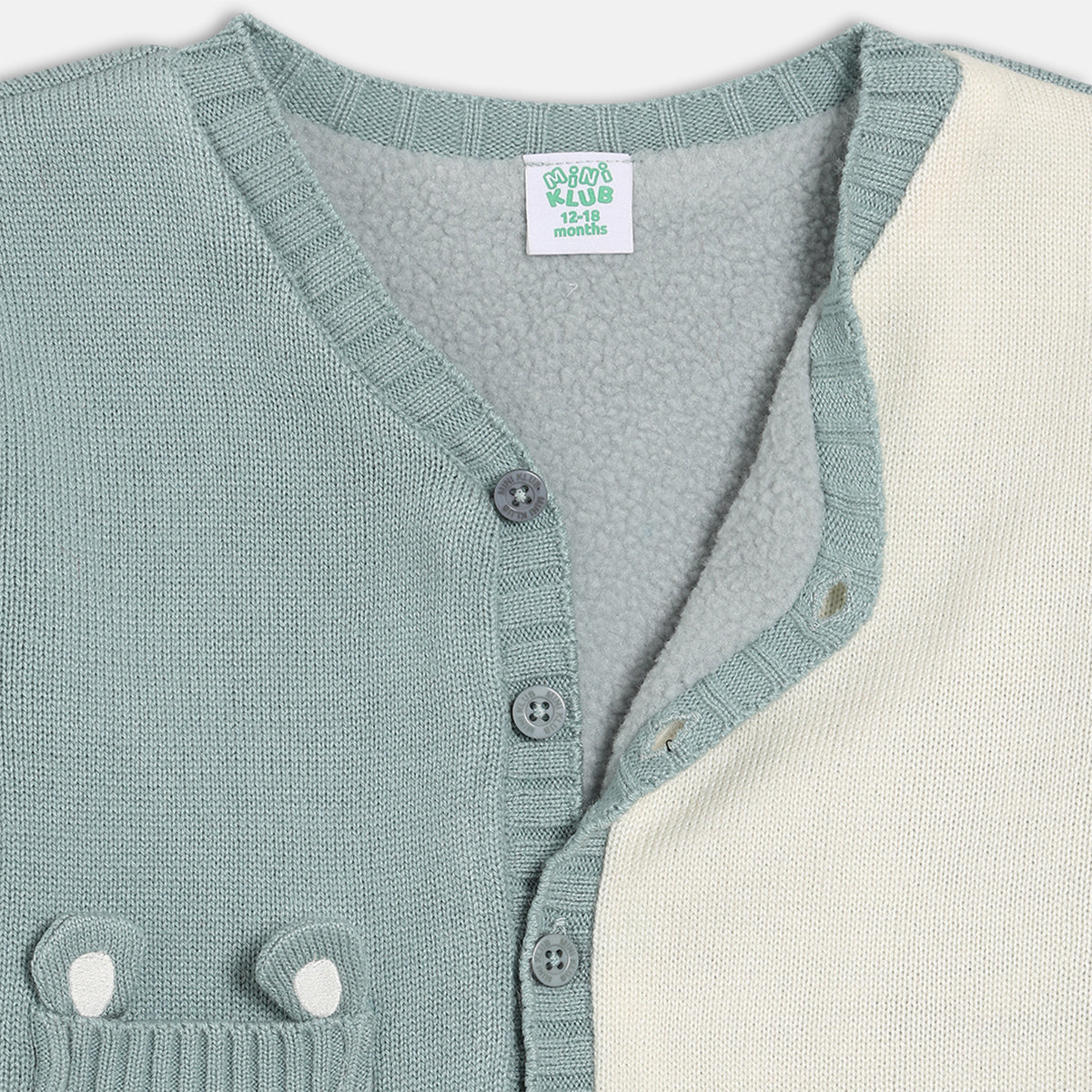 Boys Cotton Color block Sweater - Blue