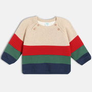 Boys Round Neck Full Sleeve Sweater - Multi