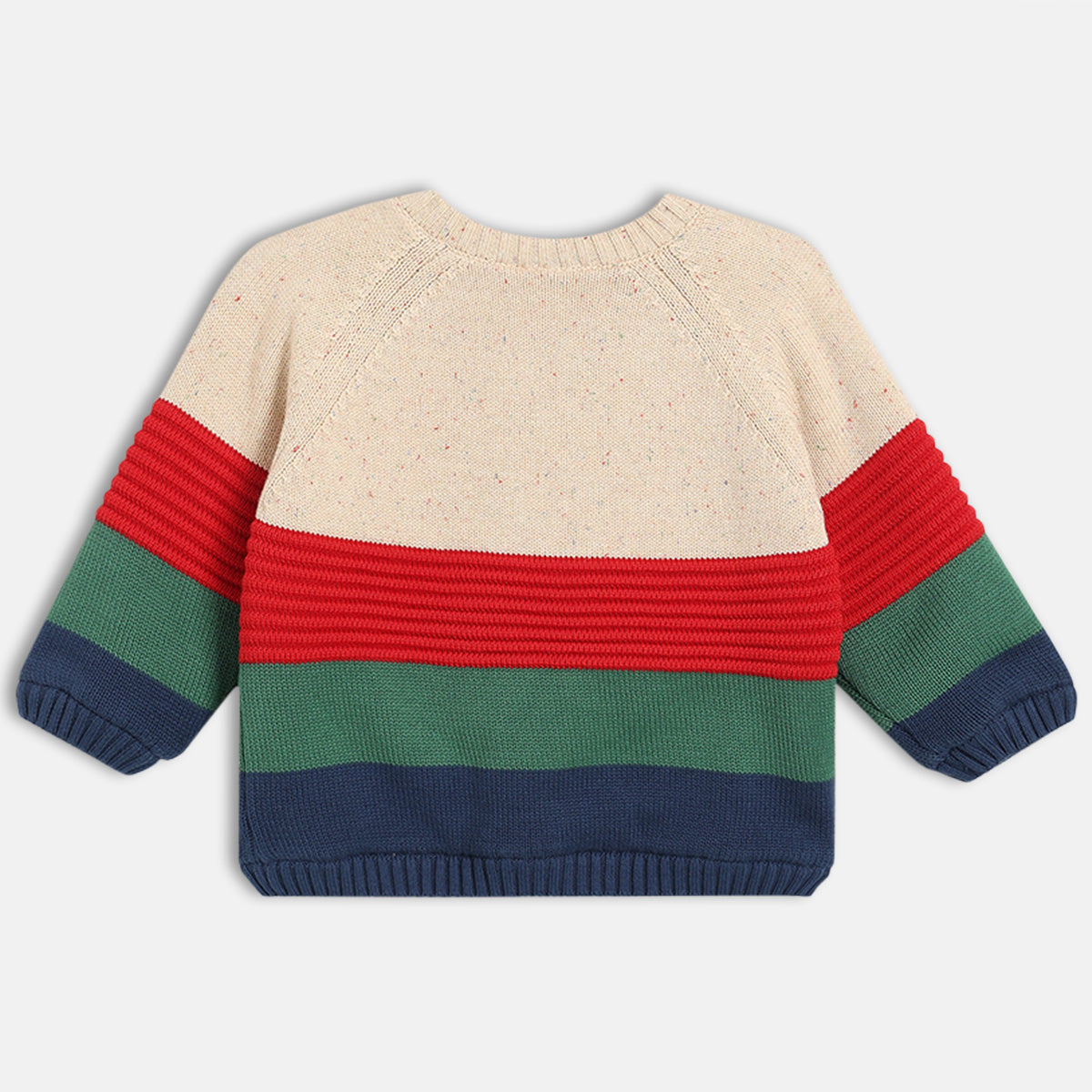 Boys Round Neck Full Sleeve Sweater - Multi
