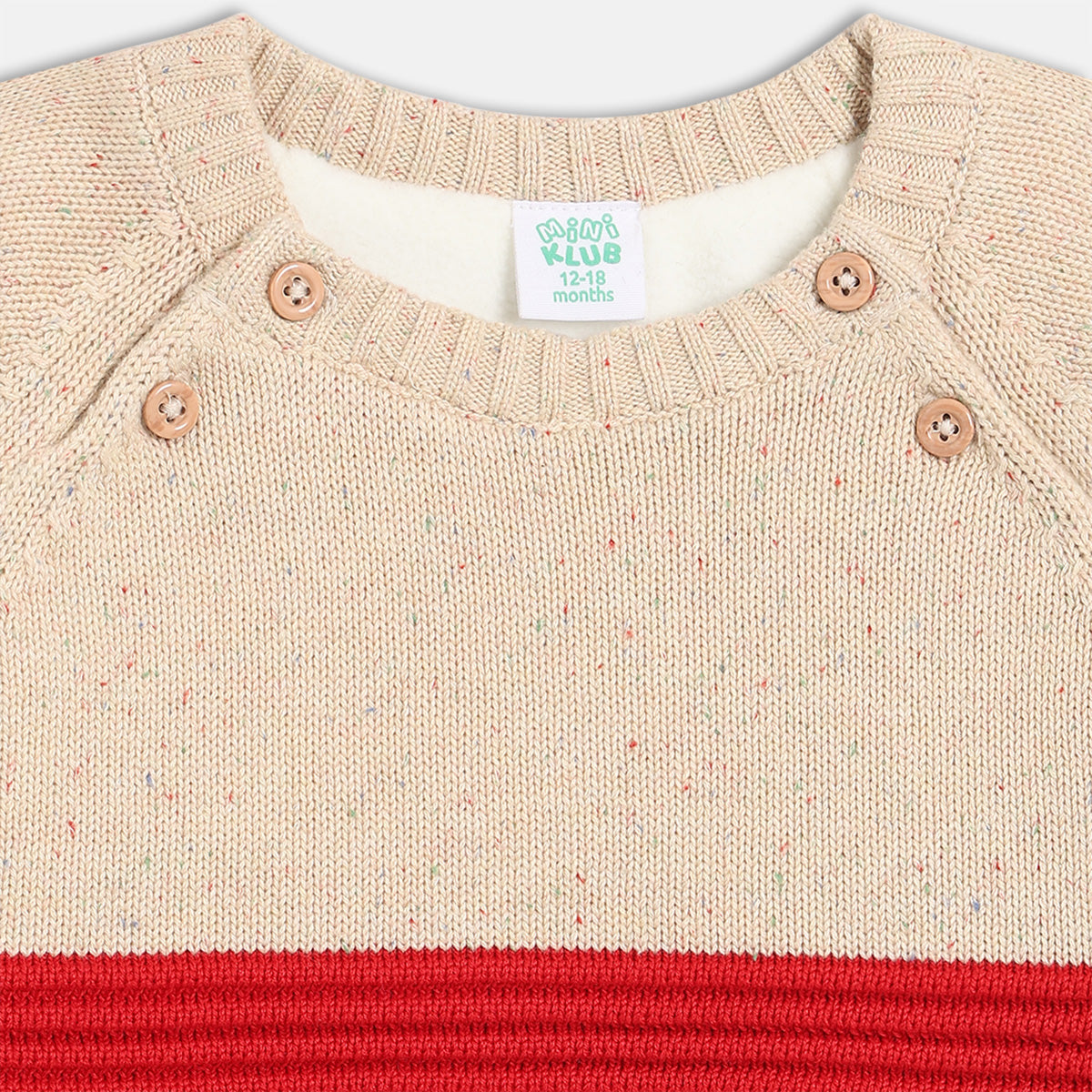 Boys Round Neck Full Sleeve Sweater - Multi