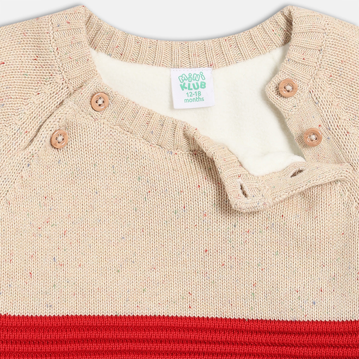 Boys Round Neck Full Sleeve Sweater - Multi