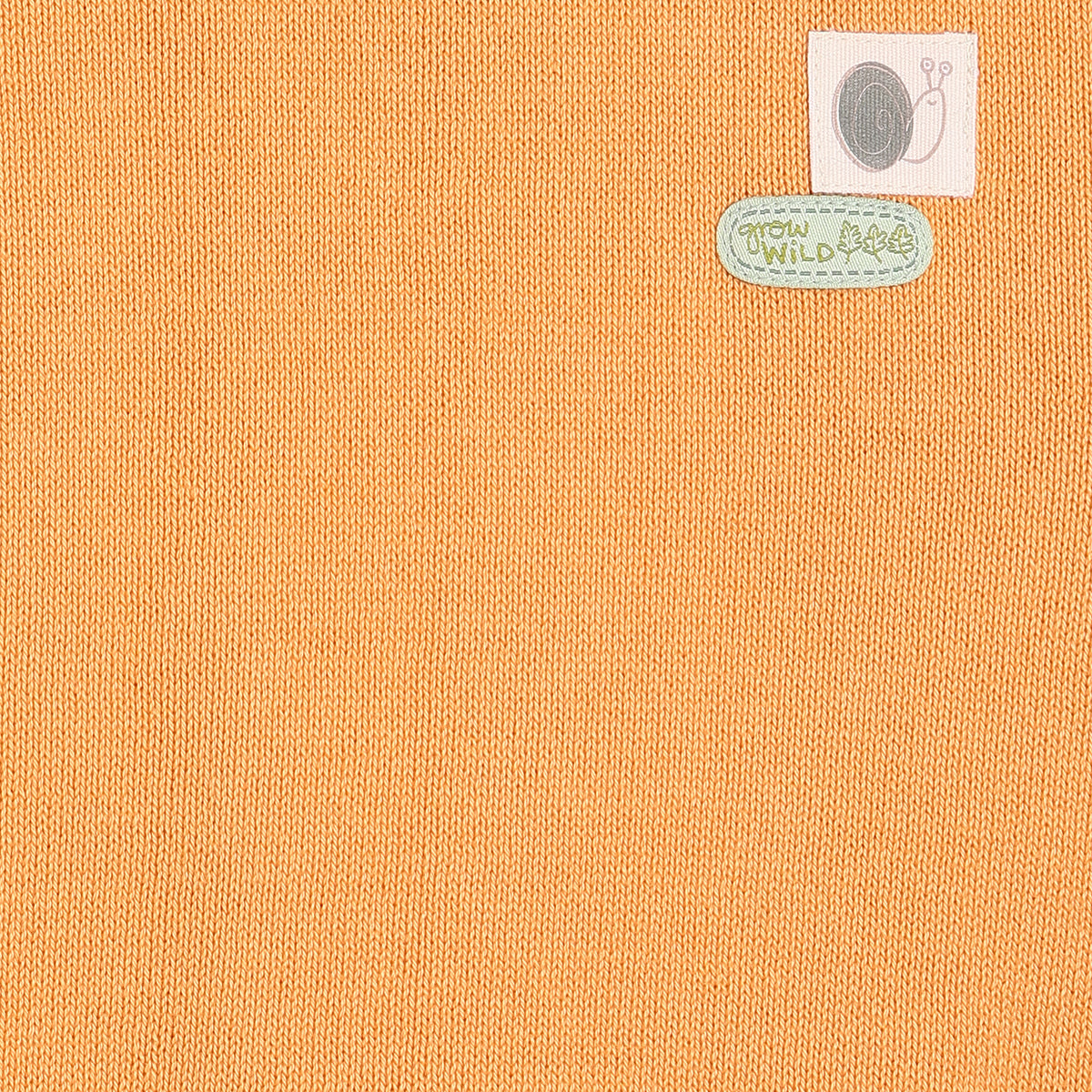 Boys Orange Round Neck Full Sleeve Sweater