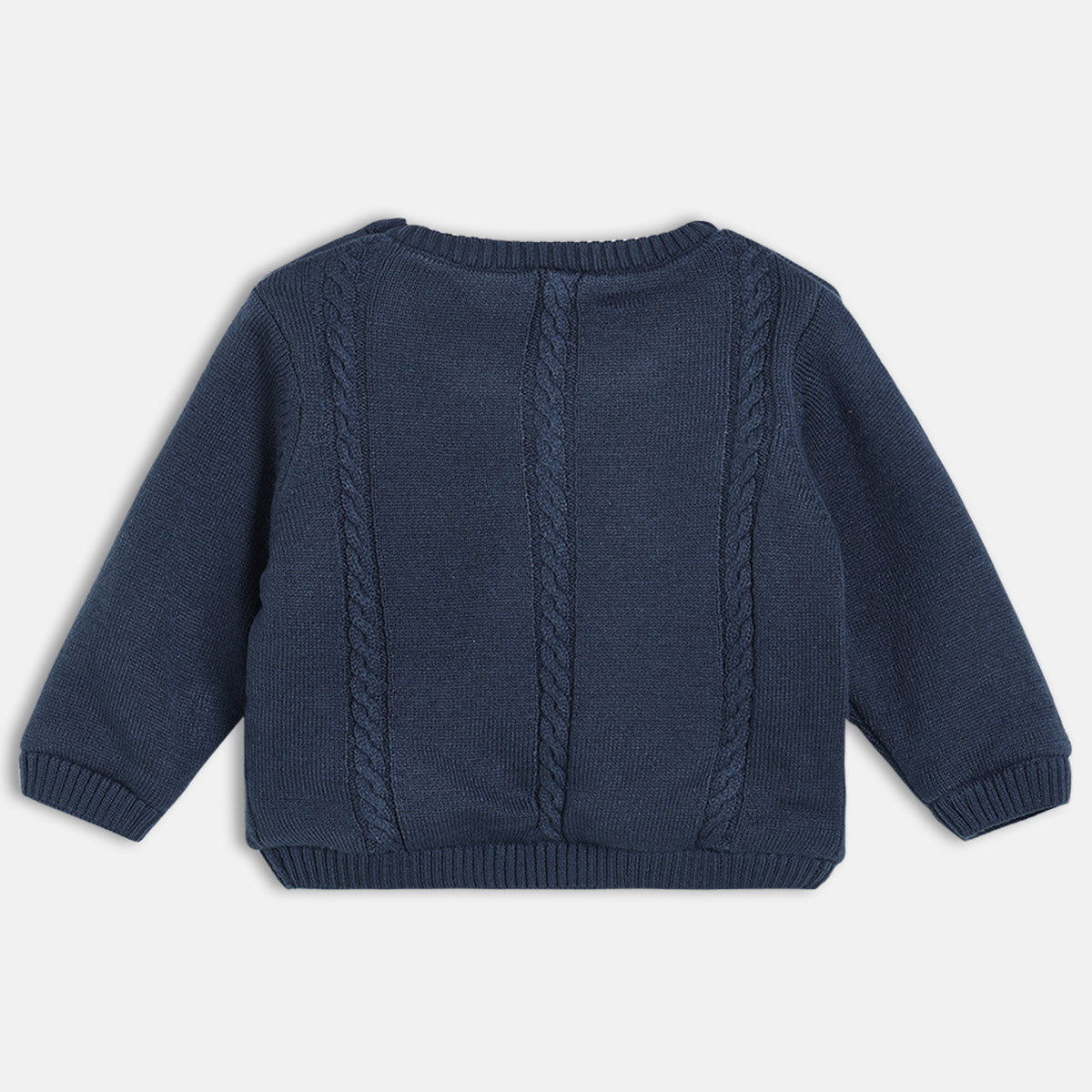 Boys Navy Round Neck Full Sleeve Sweater