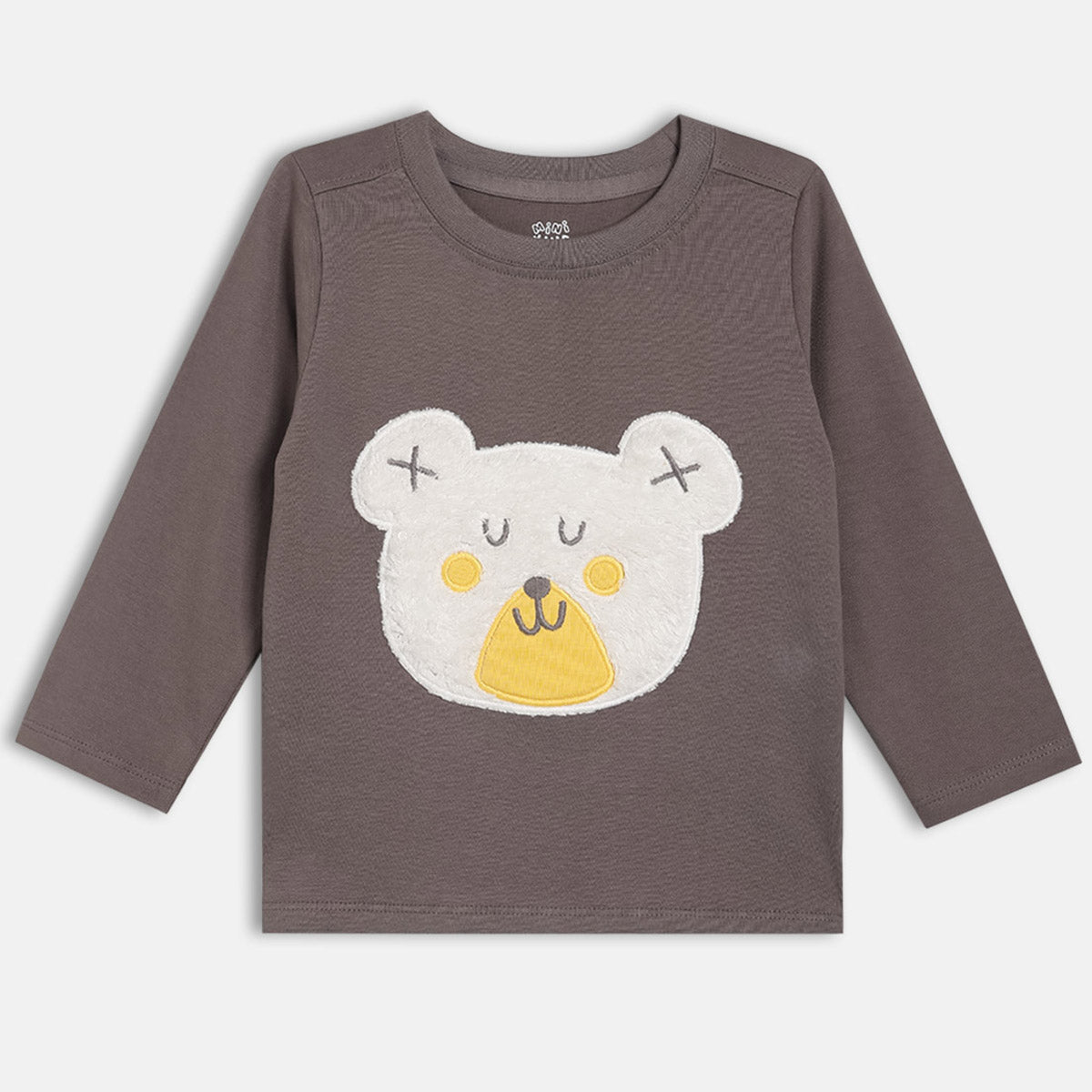 Boys Grey Round Neck Full Length Top And Bottom