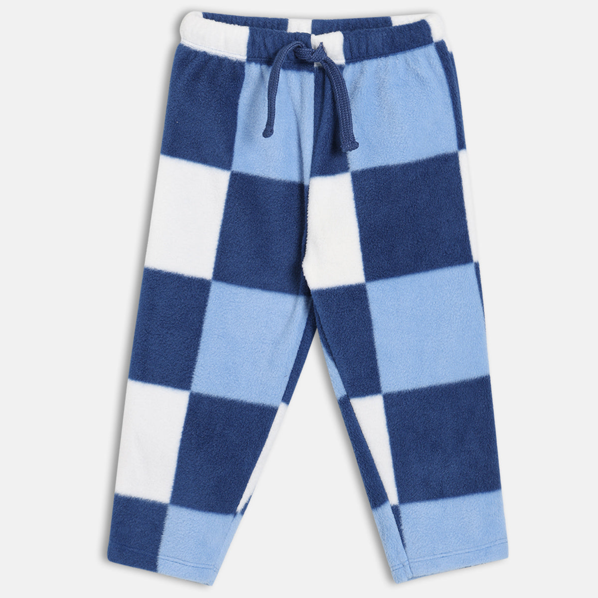 Boys Cotton Checks printed Top And Bottom - Blue