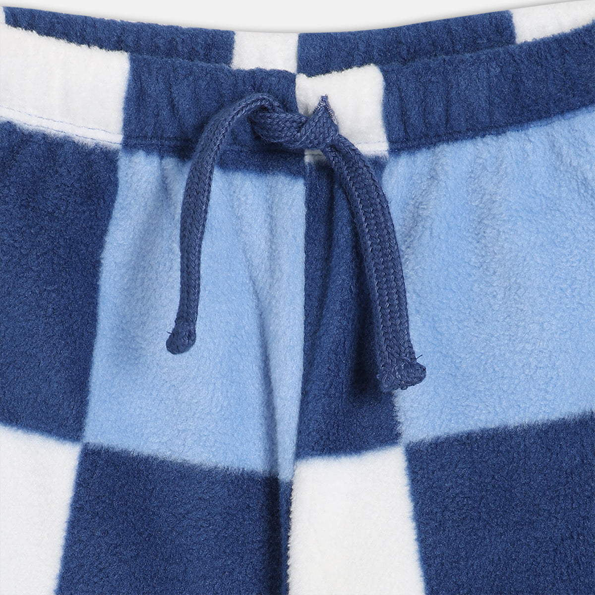 Boys Cotton Checks printed Top And Bottom - Blue