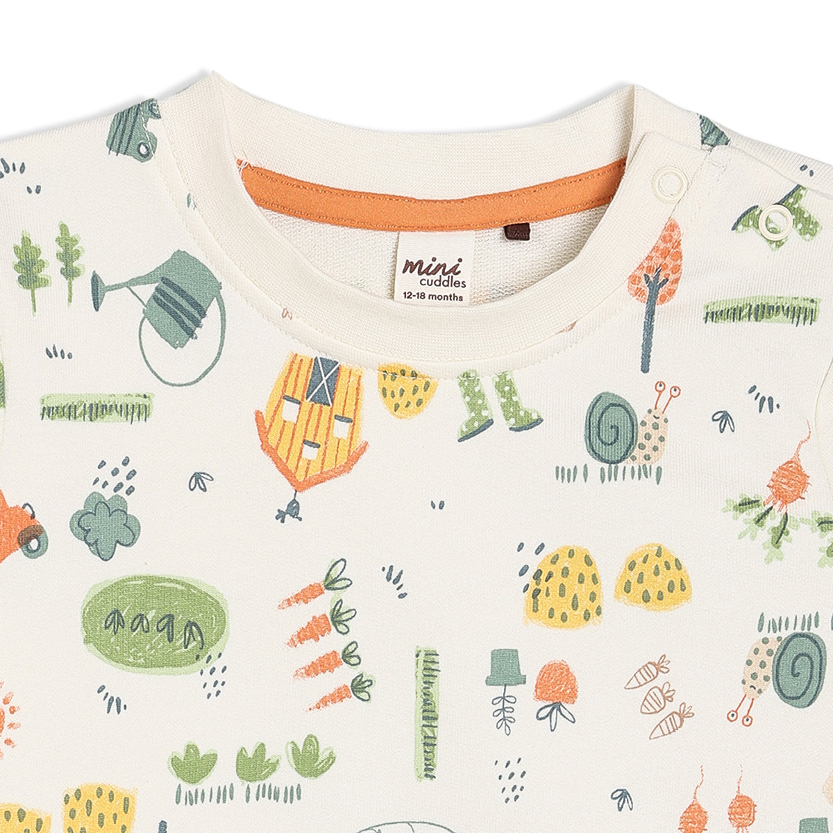Boys White Round Neck Full Length Top And Bottom