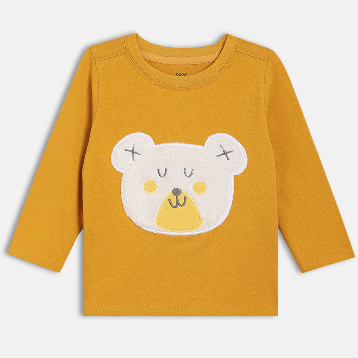 Boys Mustard Round Neck Full Length Top And Bottom