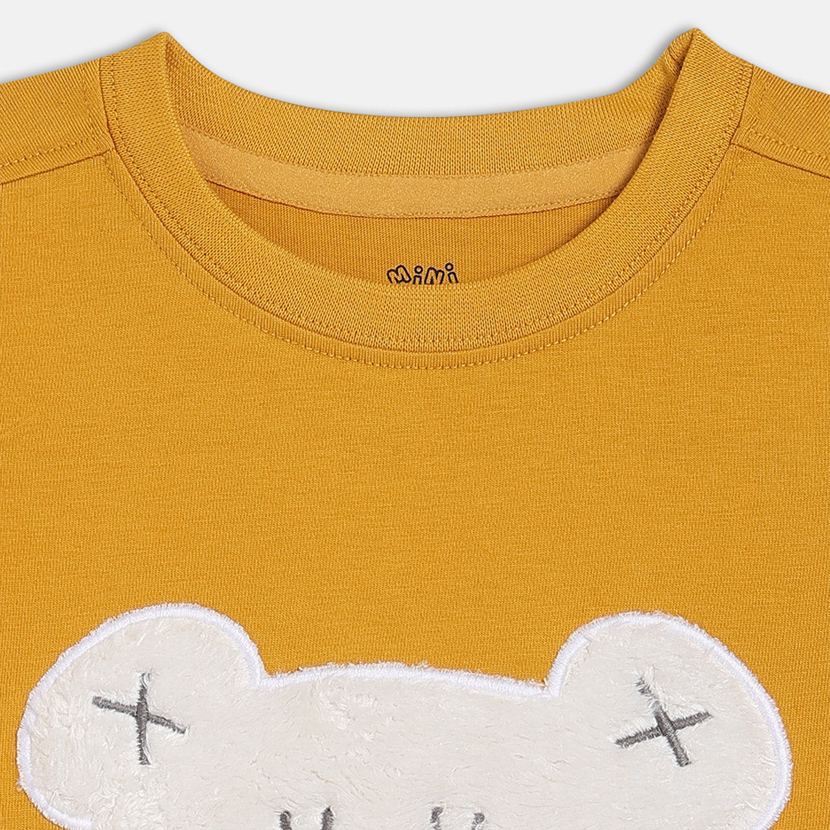 Boys Mustard Round Neck Full Length Top And Bottom
