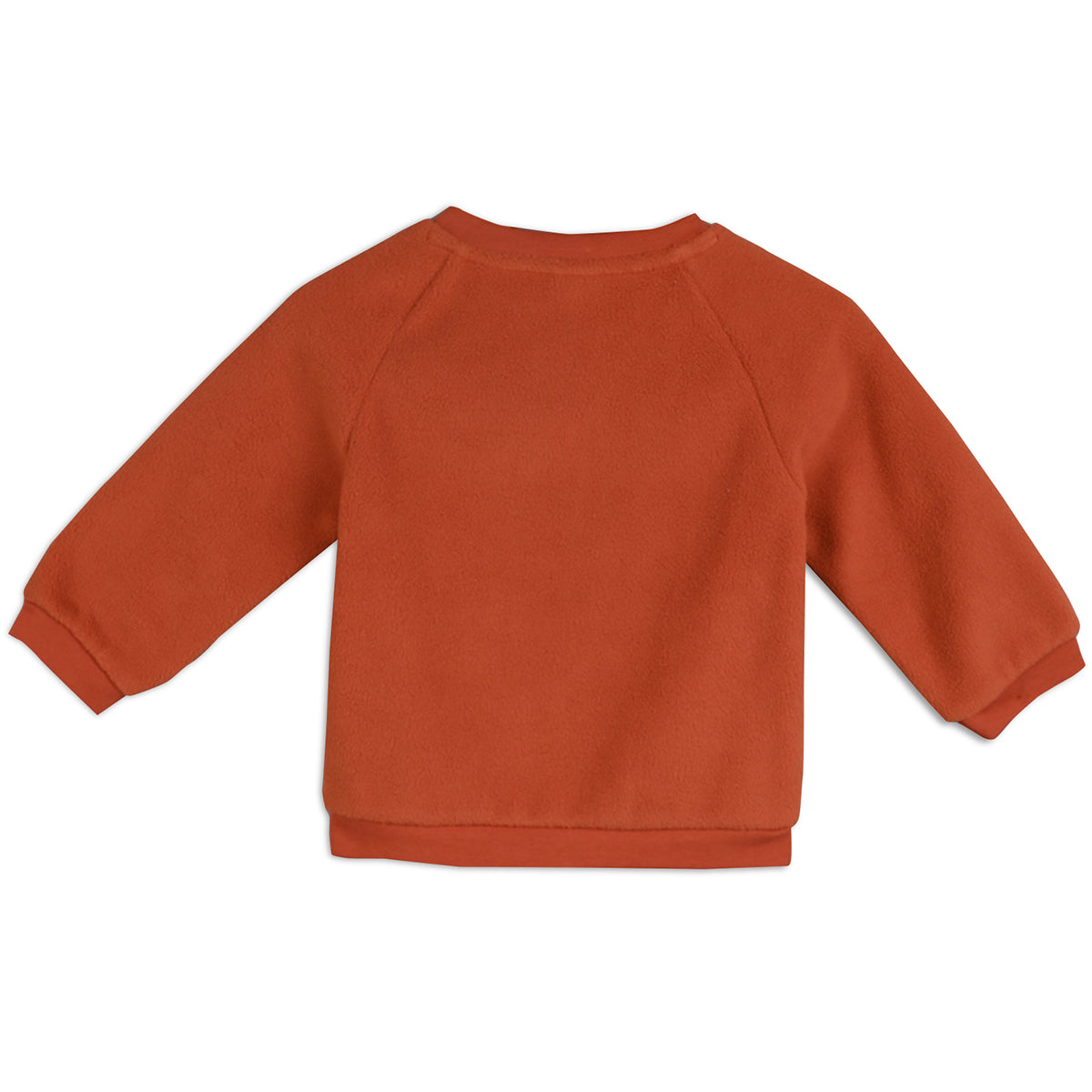 Boys Cotton Full Sleeve Text Embroidered Clothing Set - Rust Orange