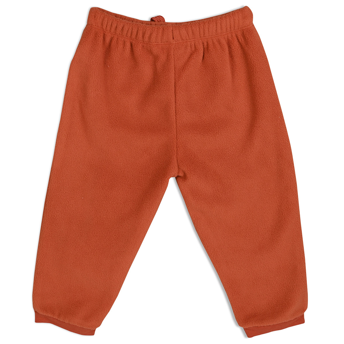 Boys Cotton Full Sleeve Text Embroidered Clothing Set - Rust Orange