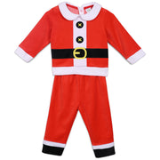 Boys Cotton Full Sleeve Solid Clothing Set - Black & Red