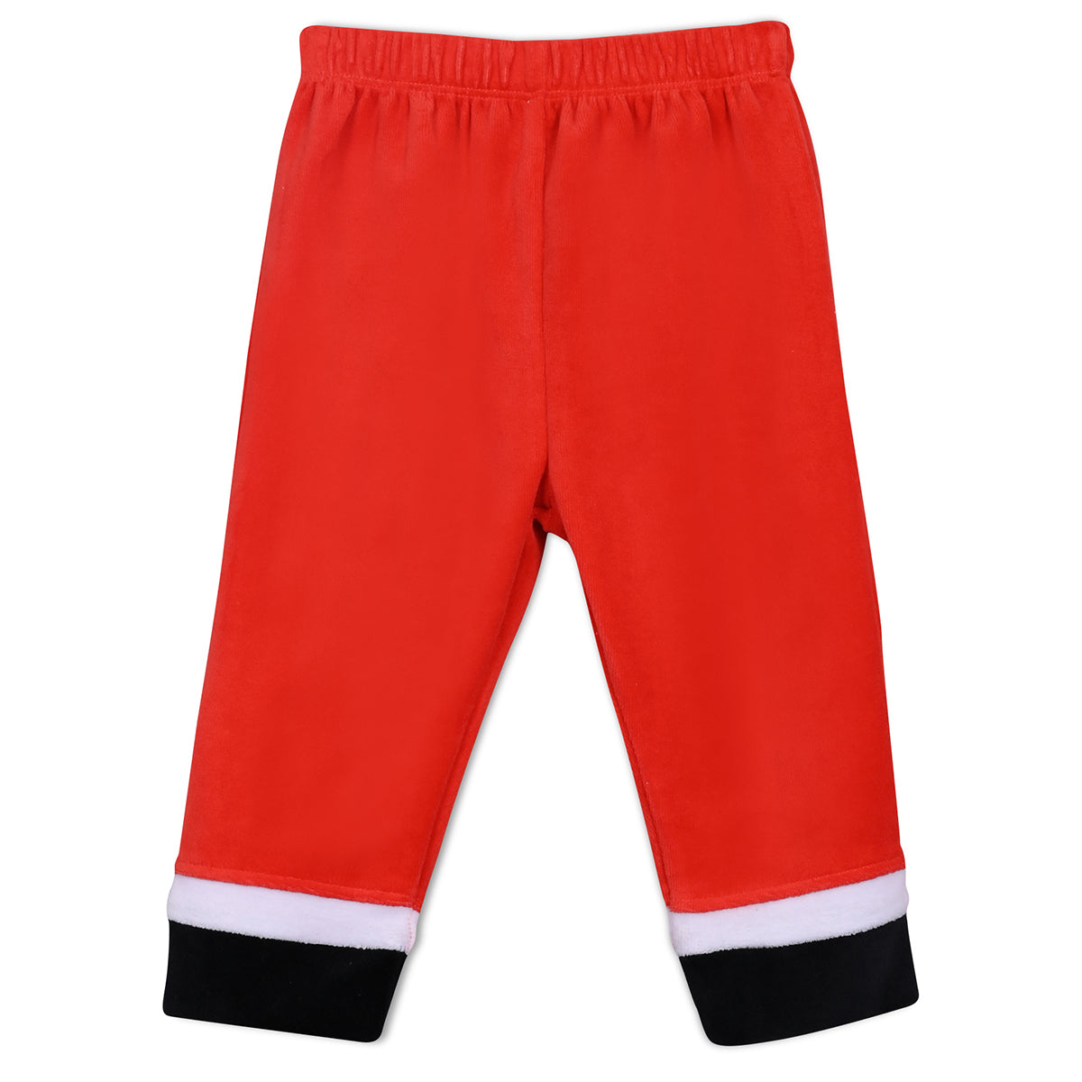 Boys Cotton Full Sleeve Solid Clothing Set - Black & Red
