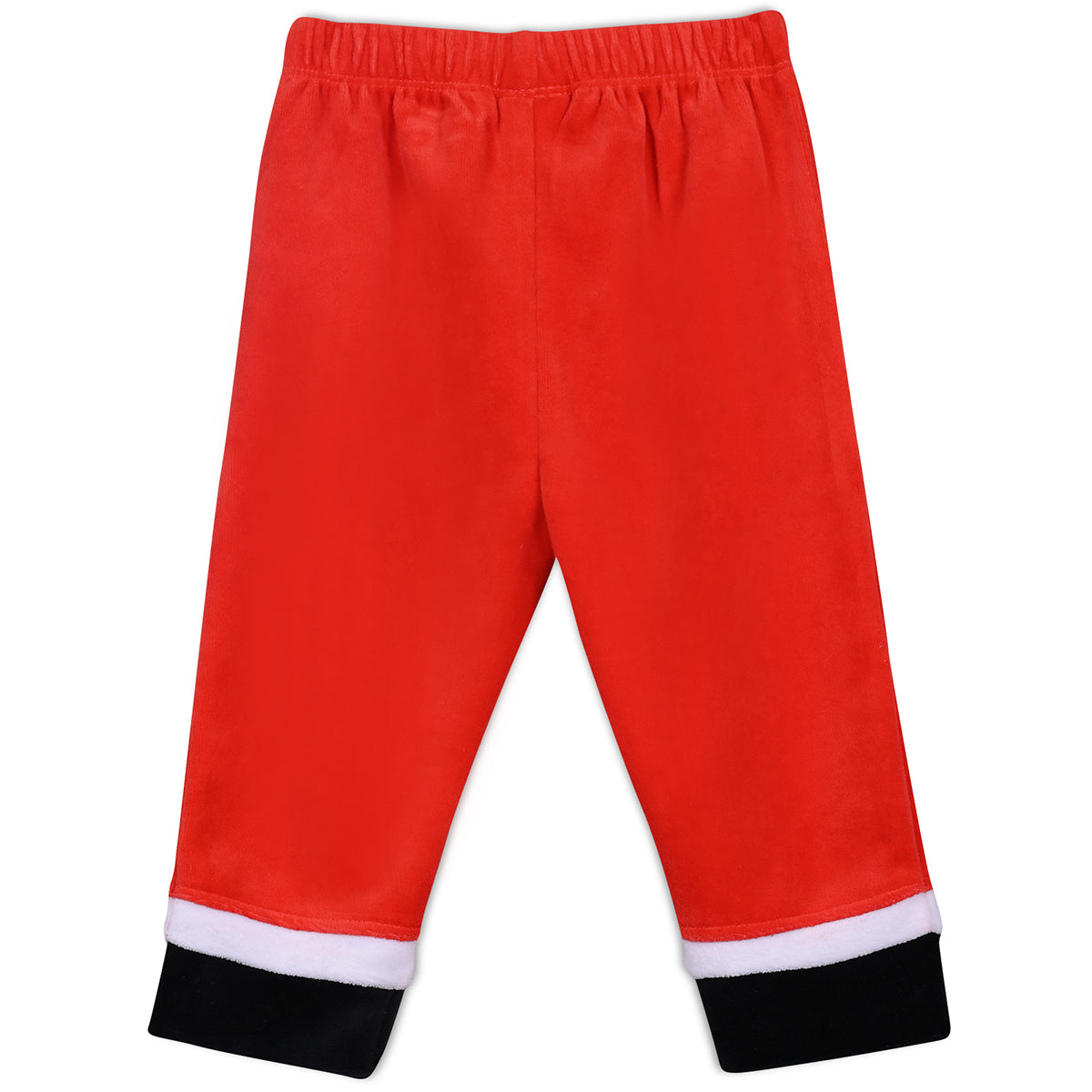 Boys Cotton Full Sleeve Solid Clothing Set - Black & Red