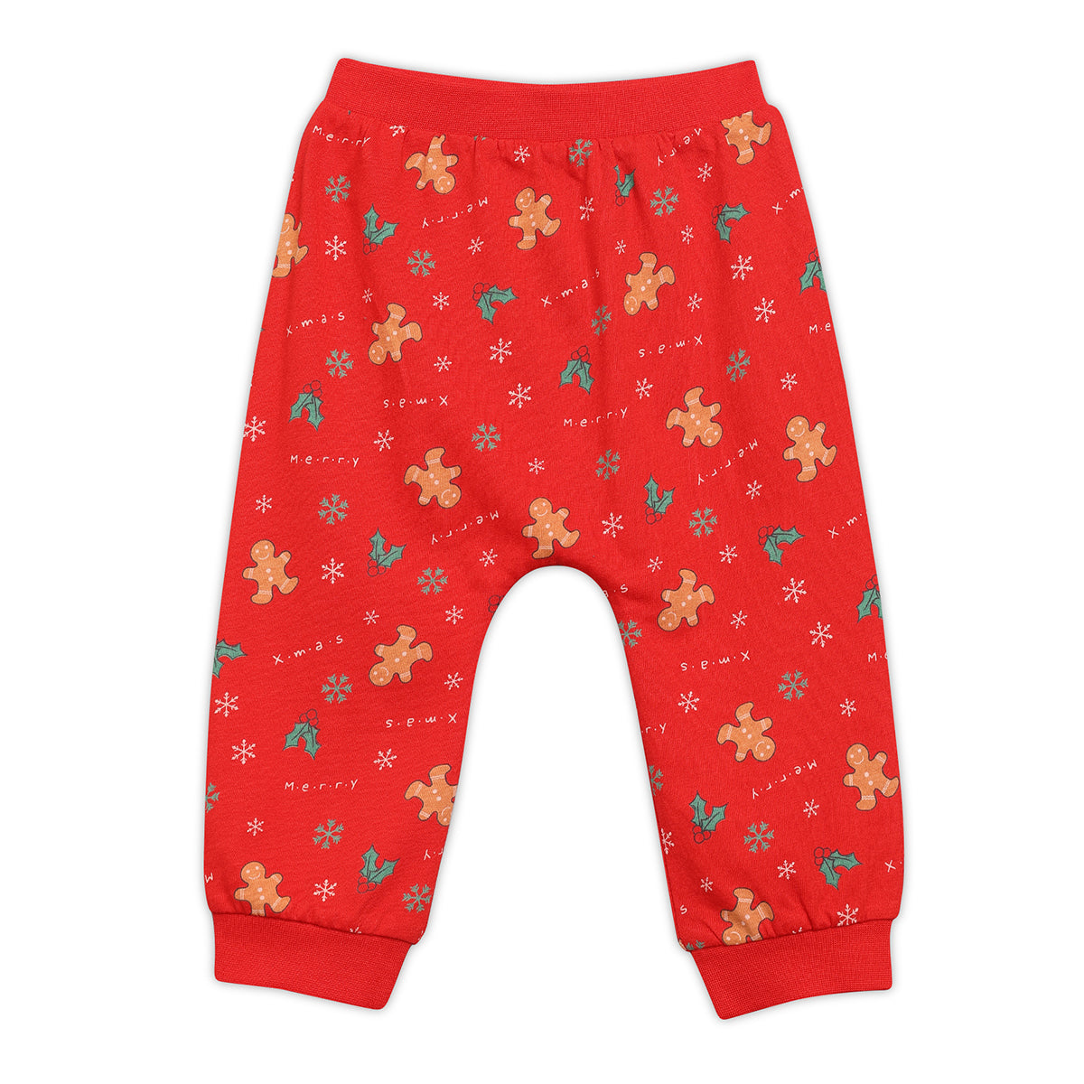Boys Cotton Full Sleeve Conversational Printed Clothing Set - Red