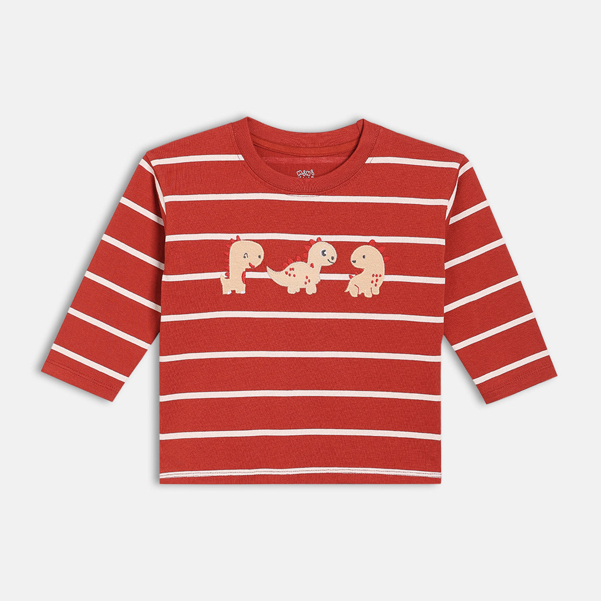 Boys Rust Collared Checked T-Shirt