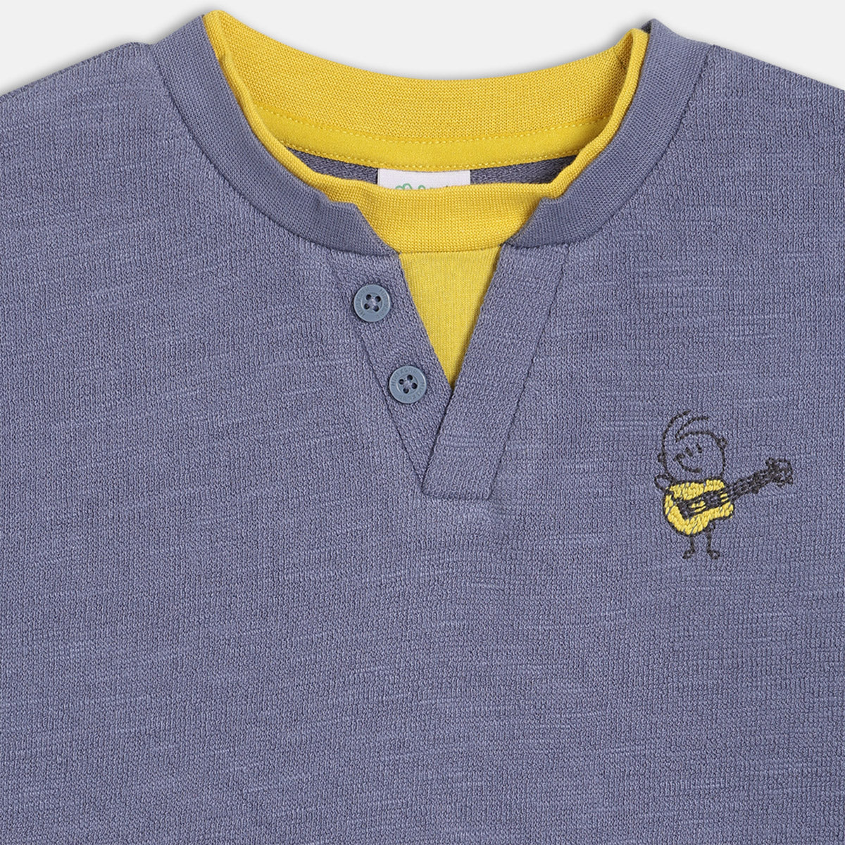 Boys Cotton Full Sleeves Solid Tee - Blue