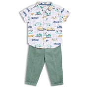Boys Grey Elasticated Full Length Woven Pant