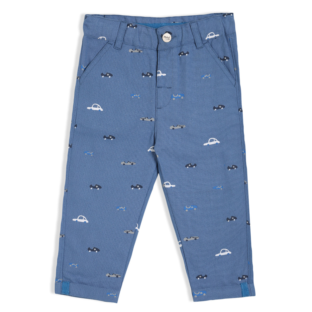 Boys Blue Elasticated Full Length Woven Pant