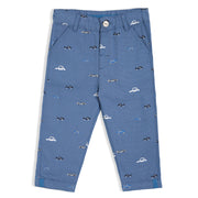 Boys Blue Elasticated Full Length Woven Pant