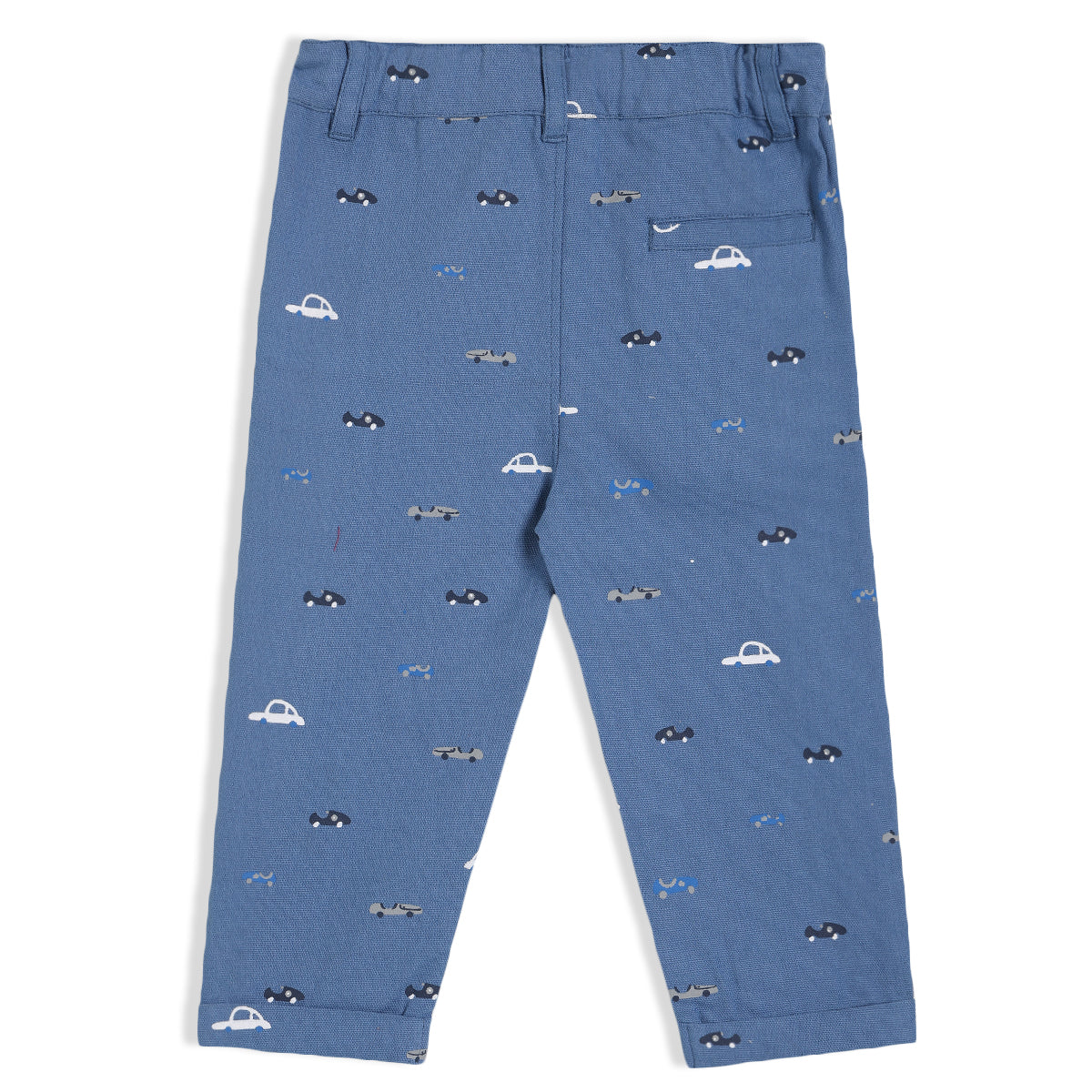 Baby Boys Car Printed Woven Pant, Navy Blue – MiniKlub.in