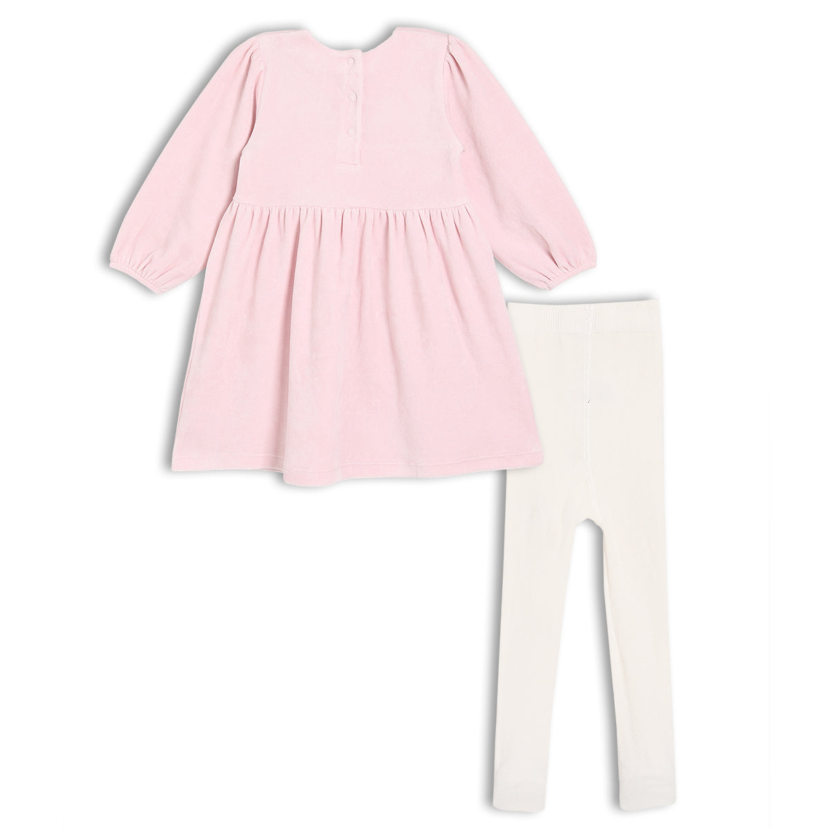 Red Baby Girls Round Neck Full Length Dress