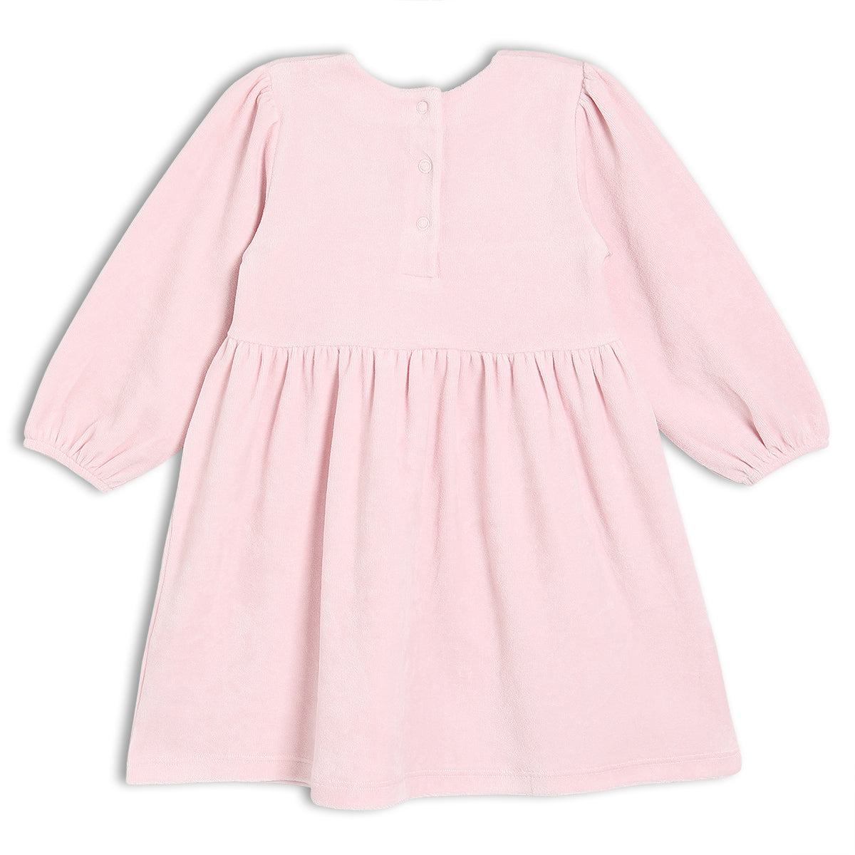 Red Baby Girls Round Neck Full Length Dress
