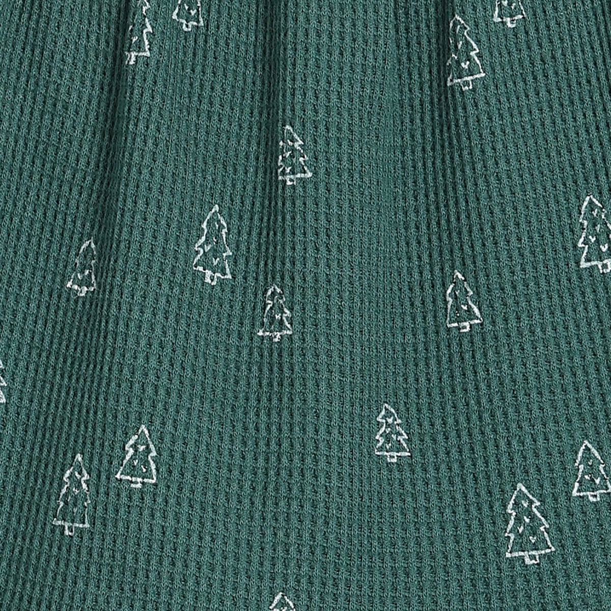 Baby Girls Green and White Cotton Printed Full Sleeves Fit and Flare Dress Regular Fit Winter Wear