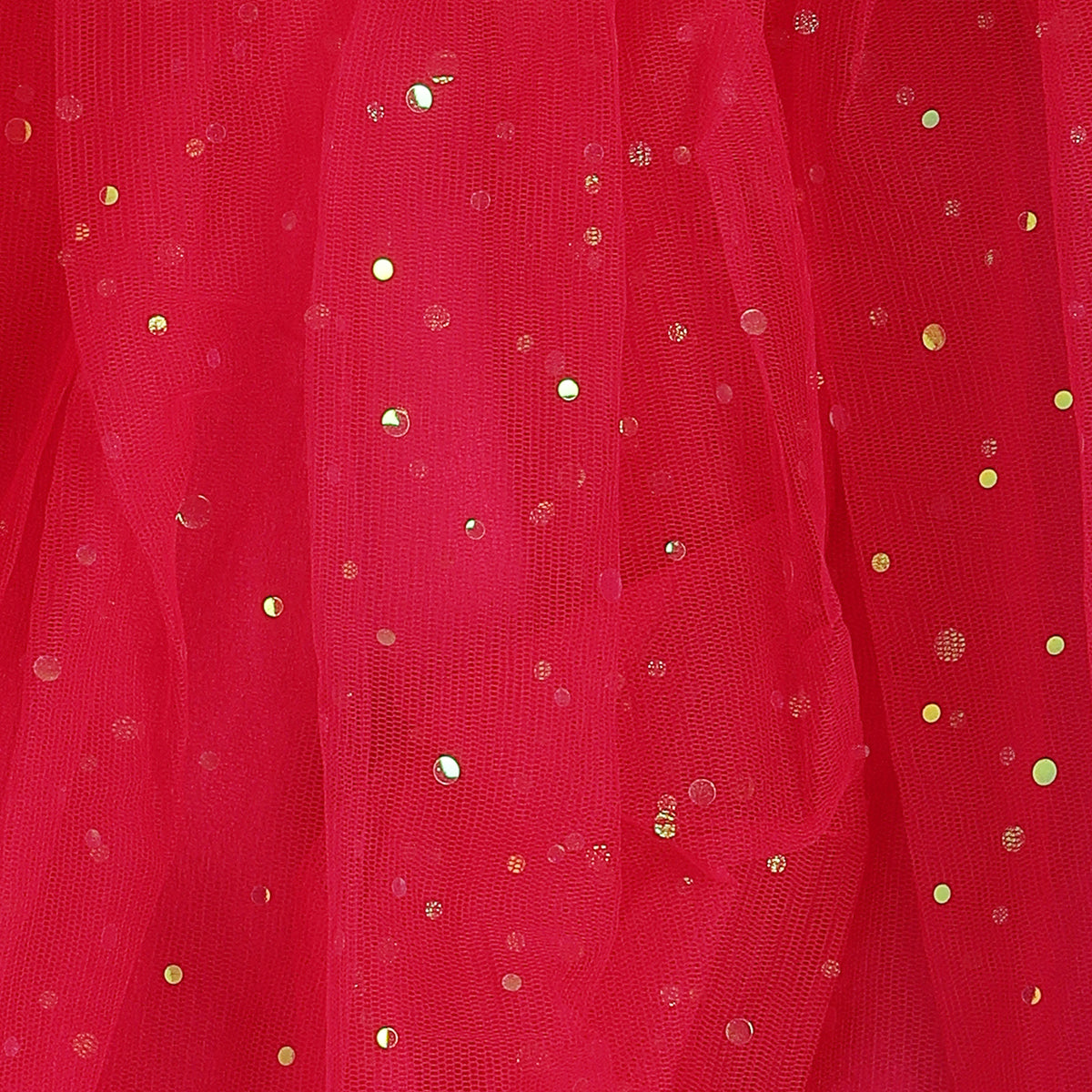 Baby Girls Pink Shimmer Net Fit and Flare Party Dress Regular Fit Western Wear