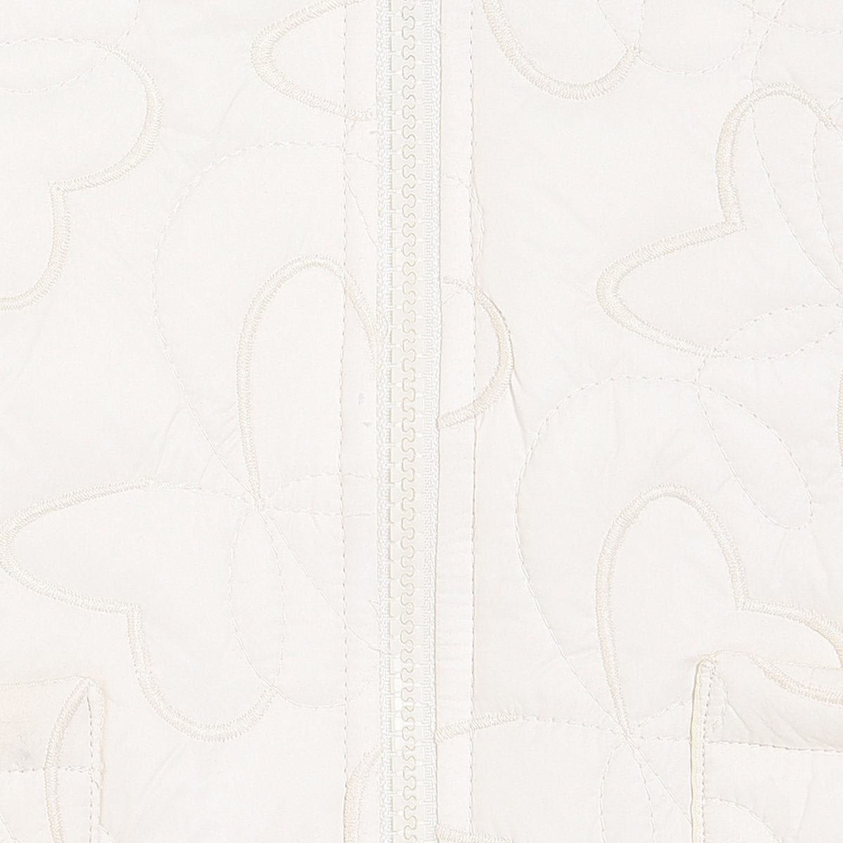 Girls White Front Open Solid Jacket