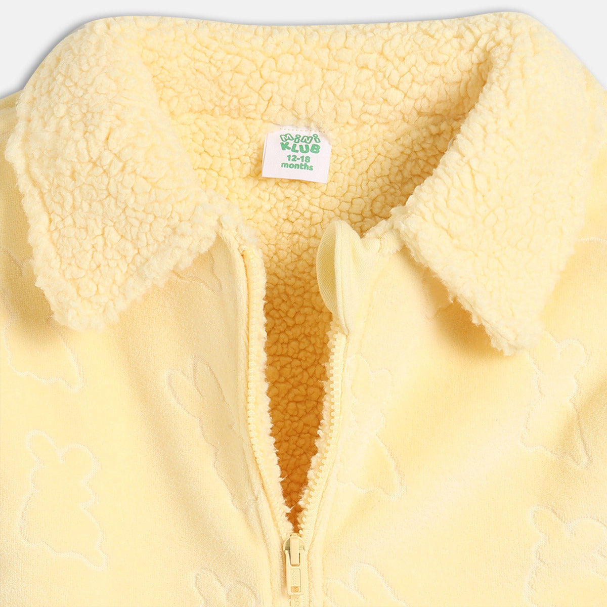 Girls Cotton Full Sleeves Solid Jacket - Beige