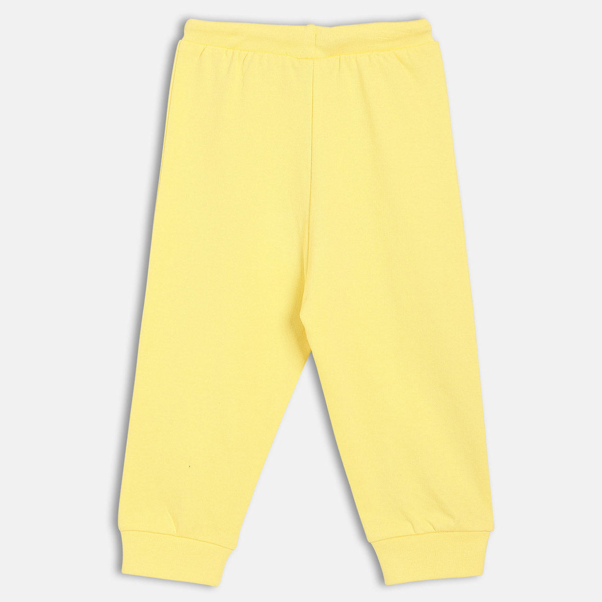 Girls Yellow Solid Jogger