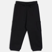 Girls Black Solid Jogger