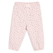 Girls Pink Adjustable Waistband Full Length Knit Bottom