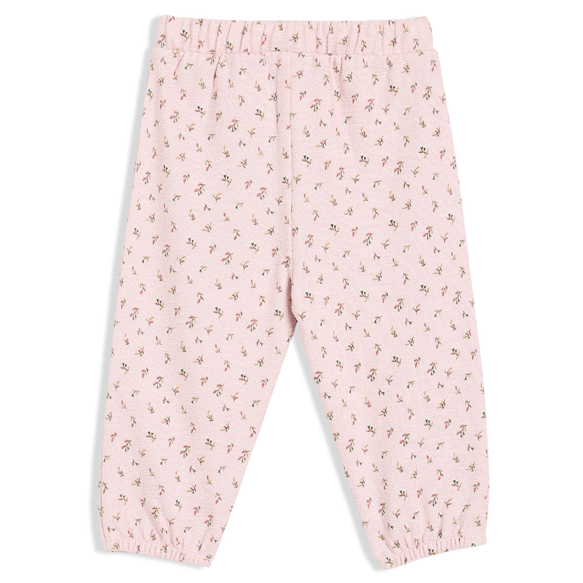 Girls Pink Adjustable Waistband Full Length Knit Bottom