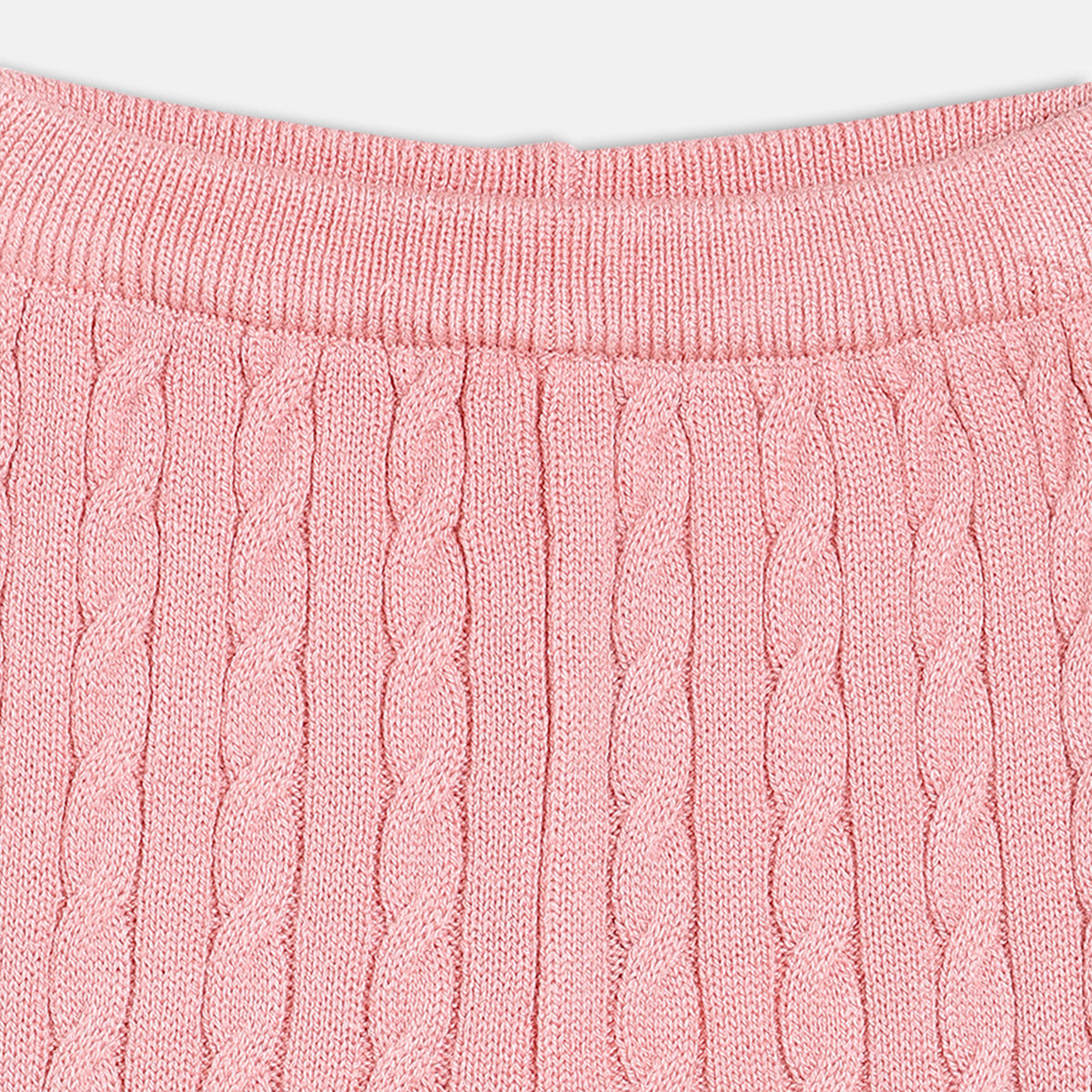 Girls Pink Solid Knit Bottom