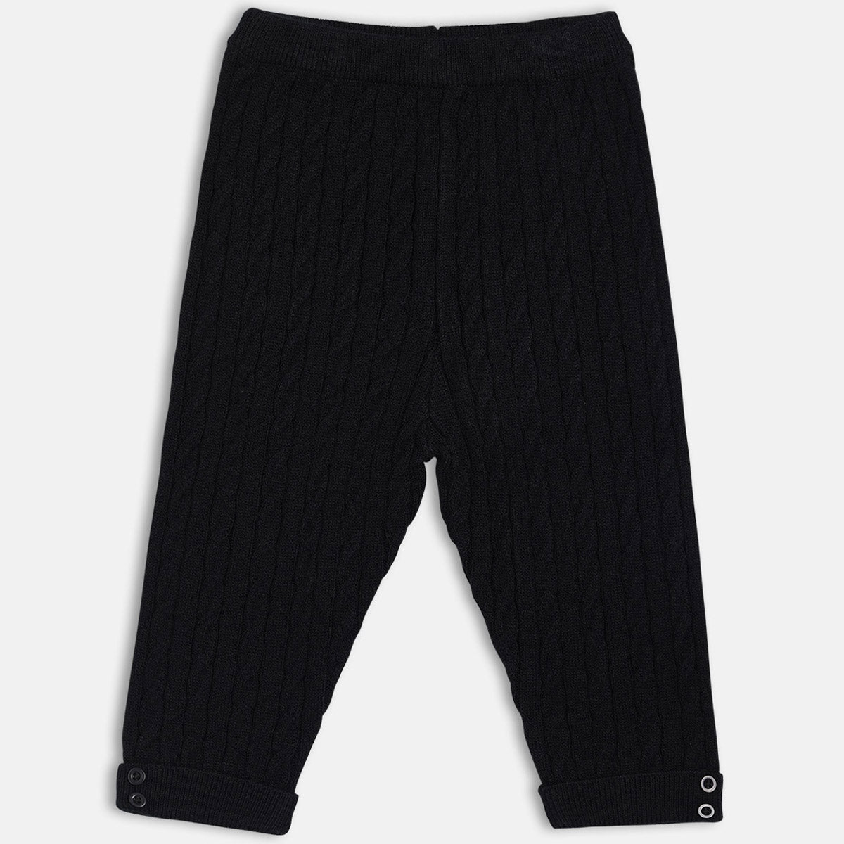 Girls Maroon Solid Knit Bottom