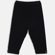 Girls Maroon Solid Knit Bottom