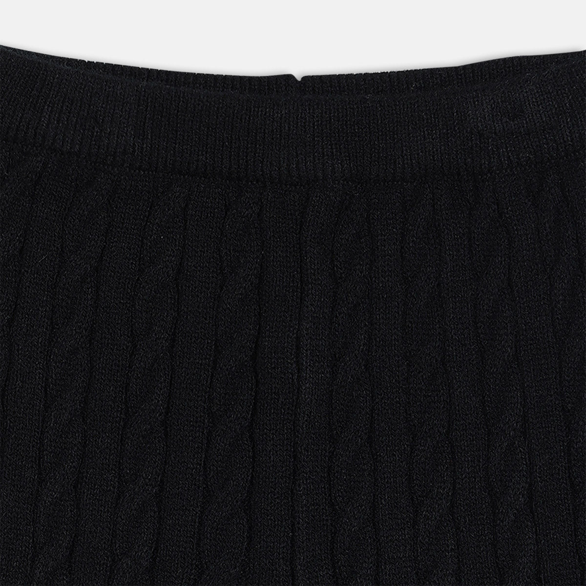Girls Maroon Solid Knit Bottom