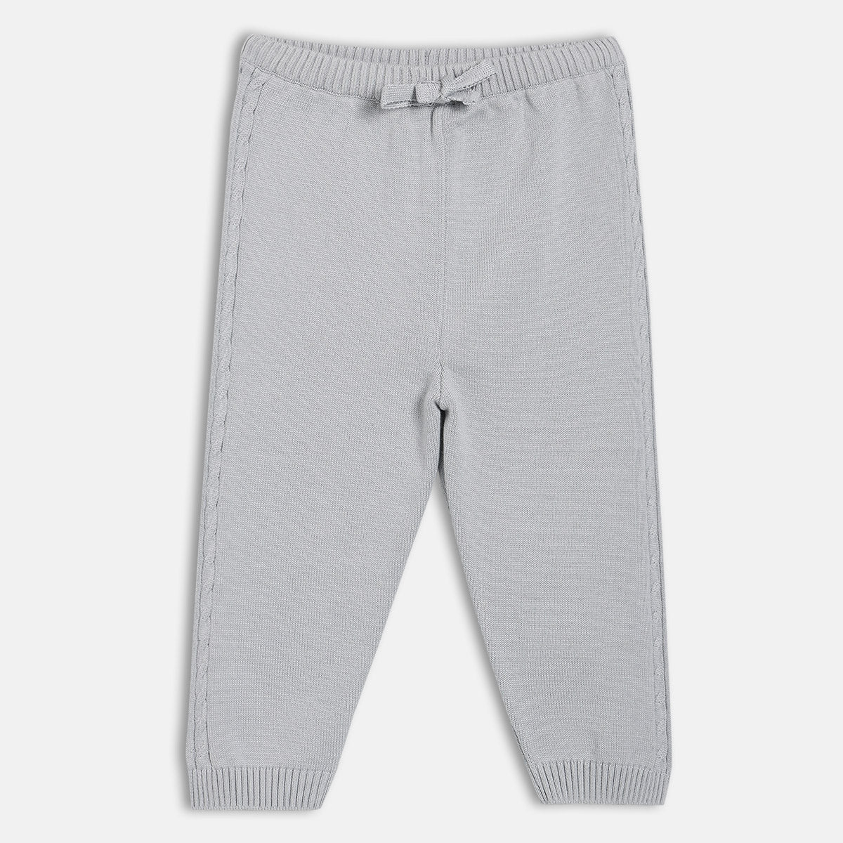 Boys Grey Elasticated Full Length Knit Bottom