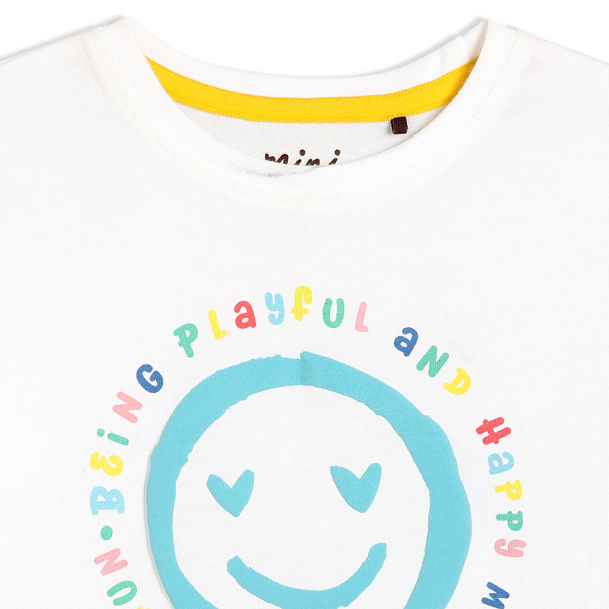 Girls White Round Neck Full Sleeve Knit Top