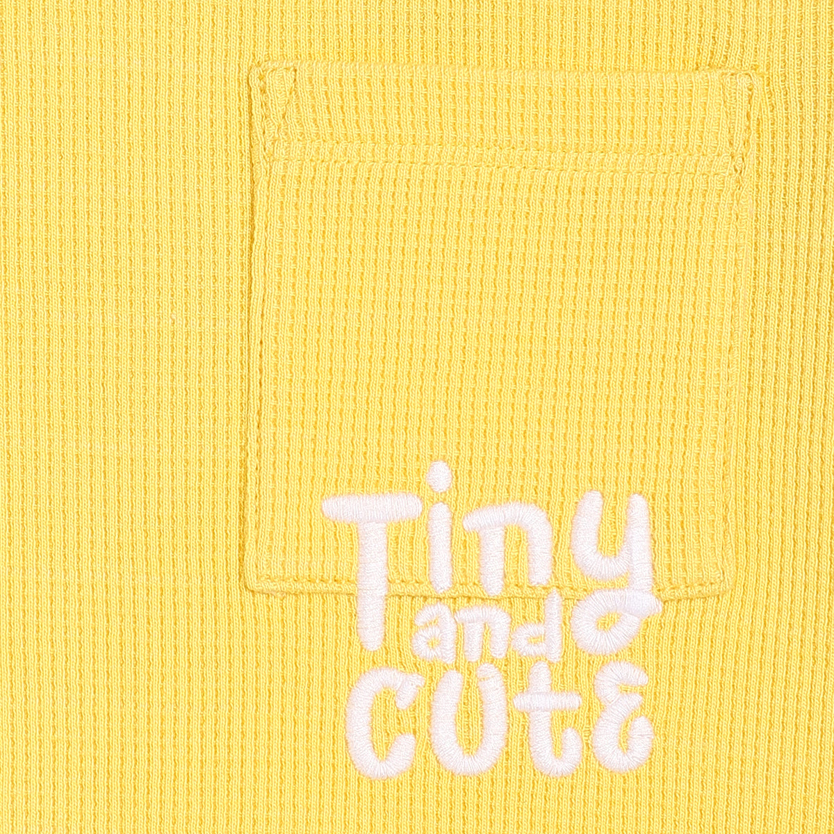 Girls Yellow Round Neck Half Sleeve Knit Top