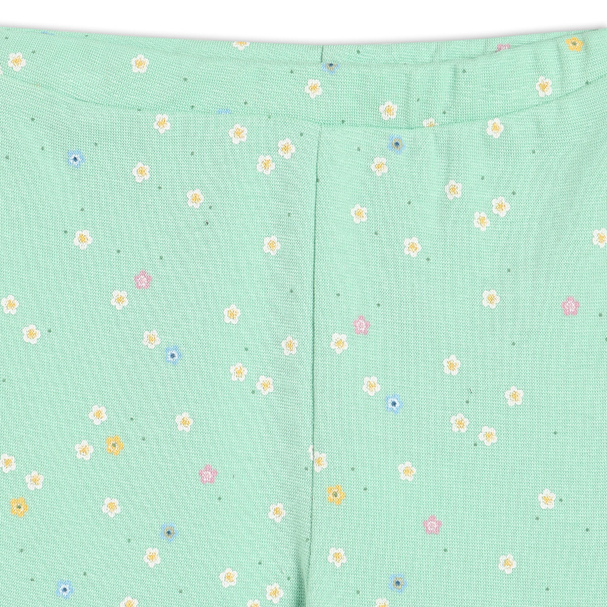 Girls Green Elasticated Full Length Leggings