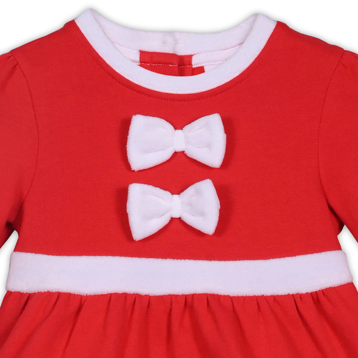Girls Cotton Full Sleeves Solid Clothing Set - Red